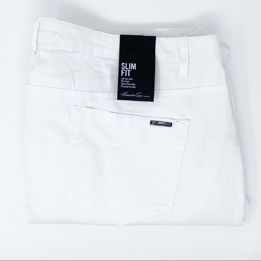 Kenneth Cole Slim Fit White Jeans - Picture 1 of 8